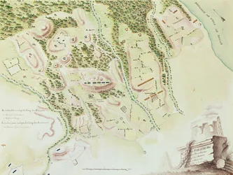 Karta över Phillipsburg, från "Guerre de l